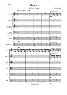 Dunkelheit: For junior string orchestra by M.J. Shanahan