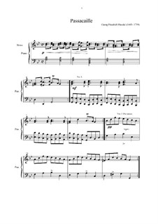 Suite Nr.7 in g-Moll, HWV 432: Passacaglia, für Klavier by Georg Friedrich Händel