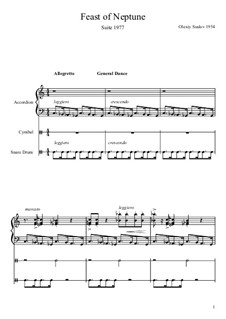 Feast of Neptune: Suite for Accordion and Percussion (Cymbal, Snare Drum) Part 7 by Olexiy Suslov