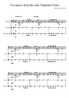 Feast of Neptune: Suite for Bassoon and Percussion (Cymbal, Snare Drum) Part 3, 4 by Olexiy Suslov