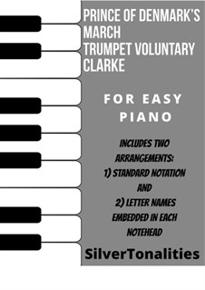 Prince of Denmark's March (Trumpet Voluntary): For easy piano sheet music combo by Jeremiah Clarke