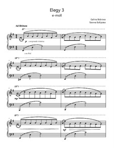 Elegies: Elegy 3 by Galina Bobrova