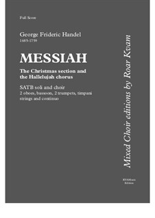 The Christmas section and the Hallelujah chorus: Vollpartitur by Georg Friedrich Händel