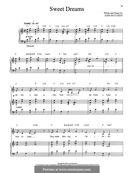 Sweet Dreams: Sweet Dreams by John Bucchino