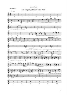 Ein Singen geht um die Welt, Op.8: Ein Singen geht um die Welt by Egmont Fuchs