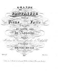 Grosse Fantasie über Thema aus 'Le comte Ory' von Rossini, Op.47: Für Klavier by Henri Herz