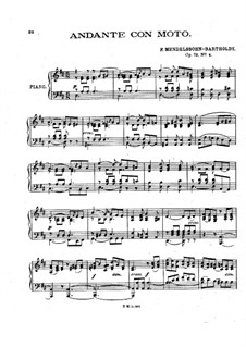 Sechs Kinderstücke, Op.72: Stück Nr.4 by Felix Mendelssohn-Bartholdy