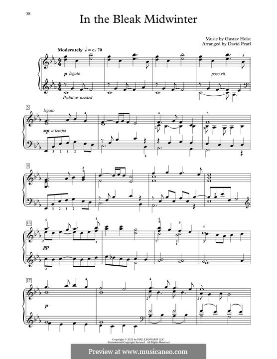 Piano version: Für einen Interpreten by Gustav Holst