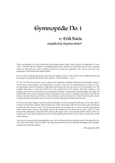Nr.1: For piano (simplified) by Erik Satie