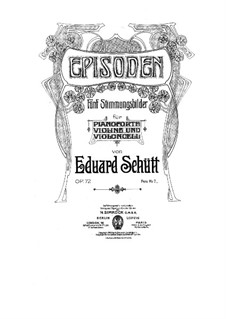 Episoden für Klaviertrio, Op.72: Vollpartitur, Stimmen by Eduard Schütt