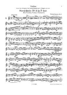 Streichtrio Nr.3 in F-Dur, Op.8: Streichtrio Nr.3 in F-Dur by Wilibald Sommer