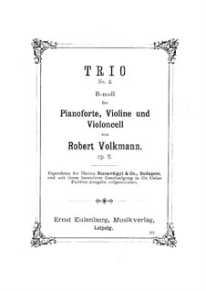 Klaviertrio Nr.2 in b-Moll, Op.5: Vollpartitur by Robert Volkmann