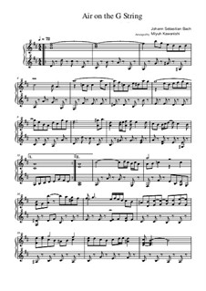 Arie: Version for toy piano by Johann Sebastian Bach