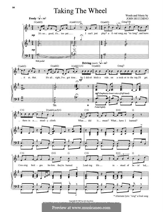 Taking The Wheel: Taking The Wheel by John Bucchino