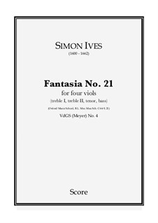 Fantasie Nr.21 für vier Bratschen: Fantasie Nr.21 für vier Bratschen by Simon Ives