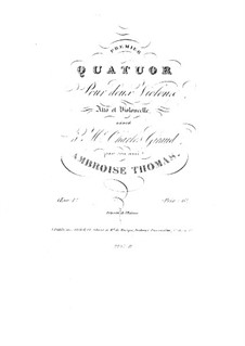 Streichquartett in e-Moll, Op.1: Streichquartett in e-Moll by Ambroise Thomas