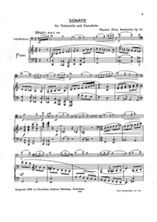 Sonate für Cello und Klavier, Op.50: Sonate für Cello und Klavier by Stefan Jaray-Janetschek