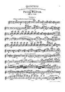 Klavierquintatt in Des-Dur, Op.21: Klavierquintatt in Des-Dur by Philipp Wolfrum