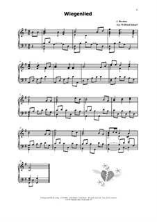 Nr.4 Wiegenlied: Für zither by Johannes Brahms