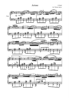 Ich steh mit einem Fuss im Grabe, BWV 156: Arioso, für Klavier by Johann Sebastian Bach