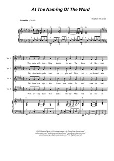 At the Naming of the Word: Zweistimmiger Chor by Stephen DeCesare