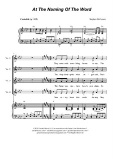 At the Naming of the Word: Vocal solo by Stephen DeCesare