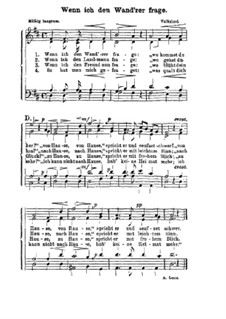 Wenn ich den Wand'rer frage: Für gemischten Chor by folklore