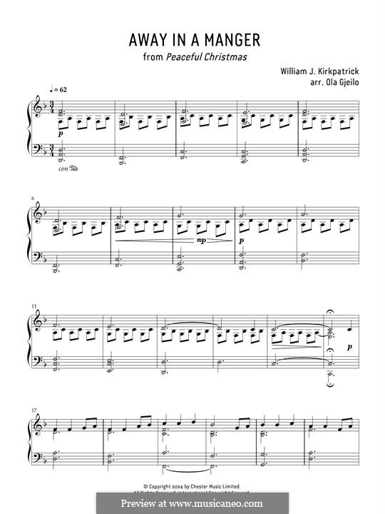 Away in a Manger: Für Klavier by William (James) Kirkpatrick