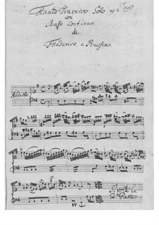 Solo für Flöte und Basso Continuo: Solo für Flöte und Basso Continuo by Friedrich der Große