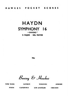 Sinfonie Nr.92 in G-Dur 'Oxford', Hob.I/92: Vollpartitur by Joseph Haydn