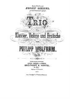 Klaviertrion in h-Moll, Op.24: Klaviertrion in h-Moll by Philipp Wolfrum