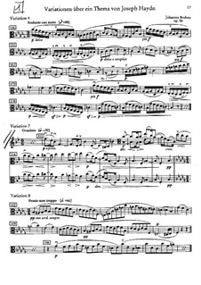 Variationen über ein Thema von Haydn, Op.56a: Variationen Nr.4, 7, 8 – Bratschenstimme by Johannes Brahms