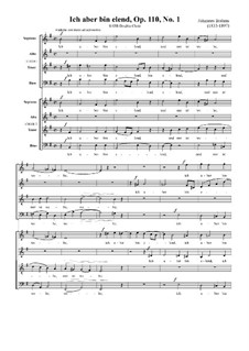 Drei Motetten, Op.110: Nr.1 Ich aber bin elend, und mir ist wehe by Johannes Brahms