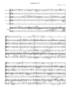 Fantasie Nr.9, für fünf Bratschen und Orgel: Fantasie Nr.9, für fünf Bratschen und Orgel by John Jenkins