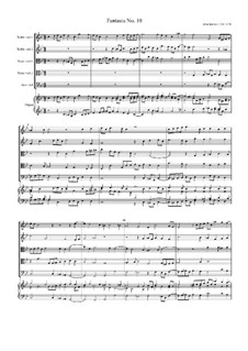 Fantasie Nr.10, für fünf Bratschen und Orgel: Fantasie Nr.10, für fünf Bratschen und Orgel by John Jenkins