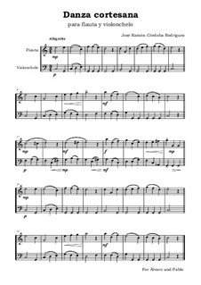 Höfischer Tanz: Für Flöte und Violoncello by José Ramón Córdoba Rodríguez