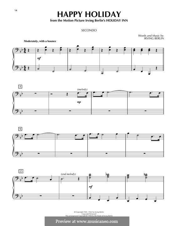 Happy Holiday: Für Klavier, vierhändig by Irving Berlin