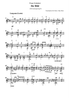 Nr.9 Ihr Bild: For guitar by Franz Schubert