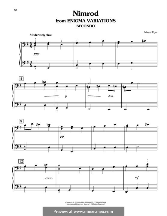 Variation Nr.9 'Nimrod': Für Klavier by Edward Elgar