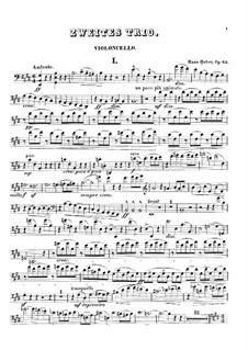 Klaviertrio Nr.2, Op.65: Cellostimme by Hans Huber