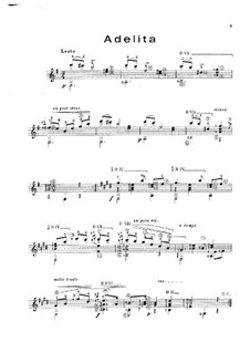 Adelita: Für Gitarre by Francisco Tárrega