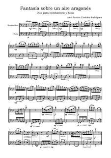 Fantasie über ein aragonesisches Air: Duo für Euphonium und Tuba by José Ramón Córdoba Rodríguez