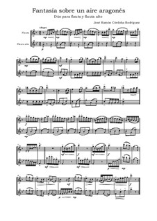Fantasie über ein aragonesisches Air: Duo für Flöte und Altflöte by José Ramón Córdoba Rodríguez