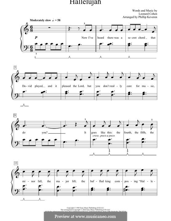 Piano version: Für einen Interpreten by Leonard Cohen