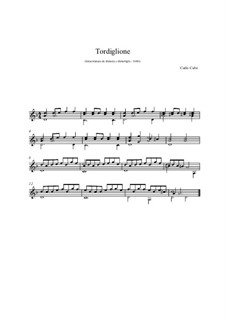 Tordiglione: Für Gitarre by Carlo Calvi