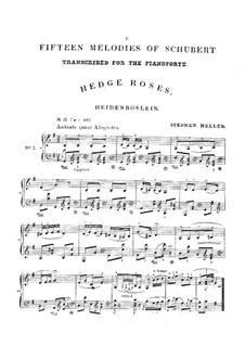 Heidenröslein, D.257 Op.3 No.3: Bearbeitung für Klavier by Franz Schubert