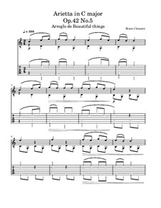 Einleitung in die Kunst Klavier zu spielen, Op.42: No.5 Arietta in C major by Muzio Clementi