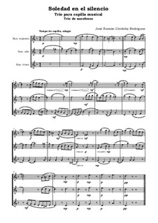 Einsamkeit in der Stille: Saxophontrio by José Ramón Córdoba Rodríguez