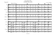 Ouvertüre Coriolan, Op.62: Vollpartitur, Stimmen by Ludwig van Beethoven