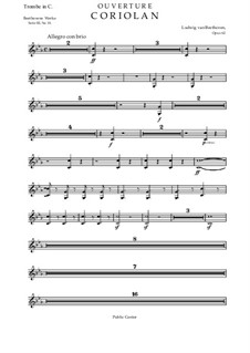 Ouvertüre Coriolan, Op.62: Trumpet in C Part by Ludwig van Beethoven